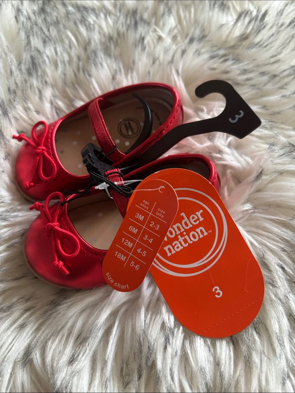 NWT Baby Girl Mary Jane Flats with Bow Size 3
